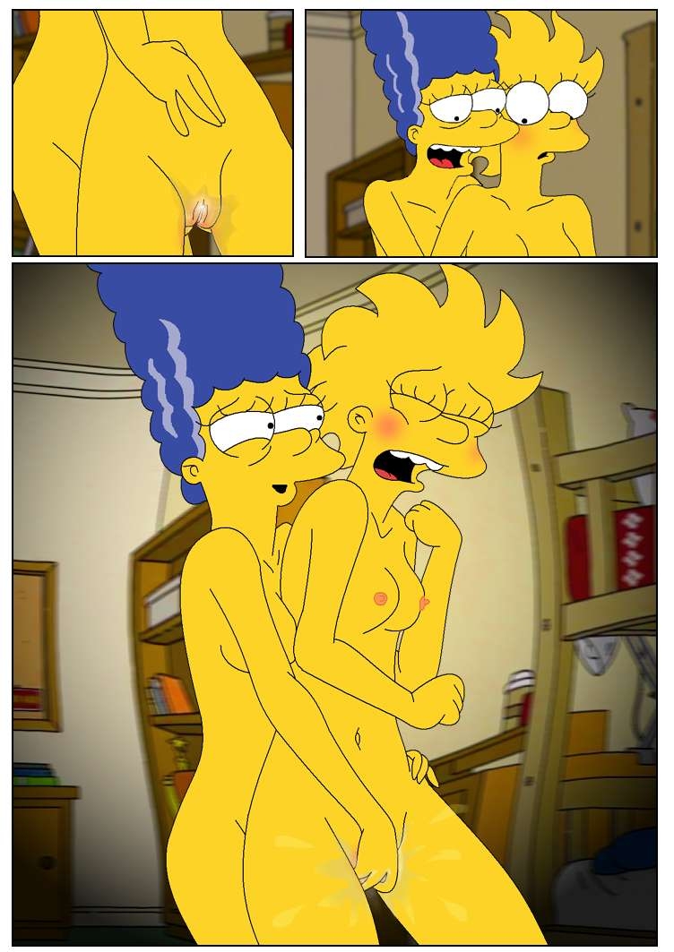 Simpsons Lisa and Marge Lesbian