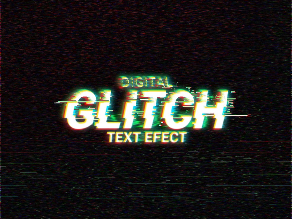 Glitch text Photoshop