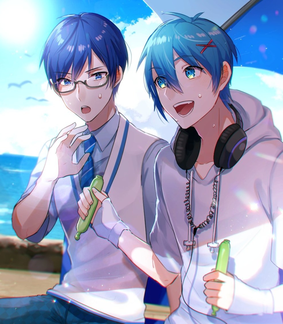 Anime guy with guitar kaito