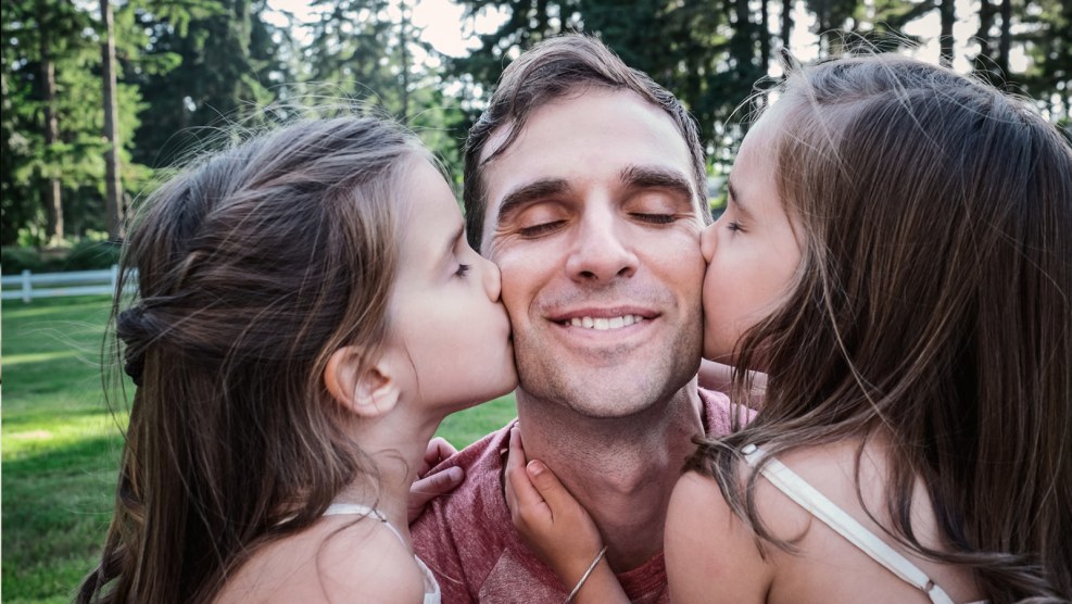 French kiss with dad