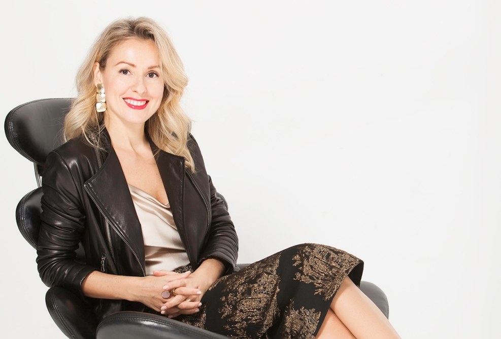 The dress curls in the wind