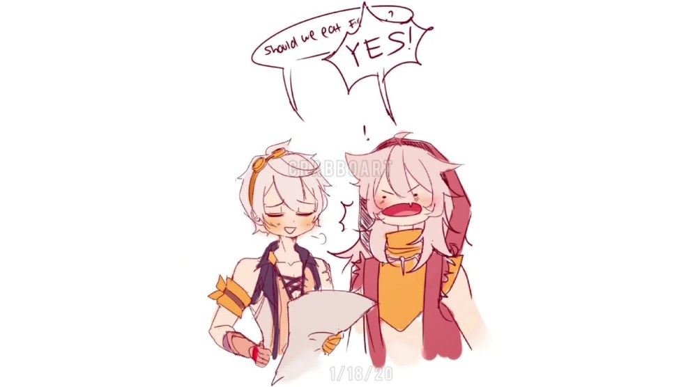 Reazero and Bennett Art Genshin