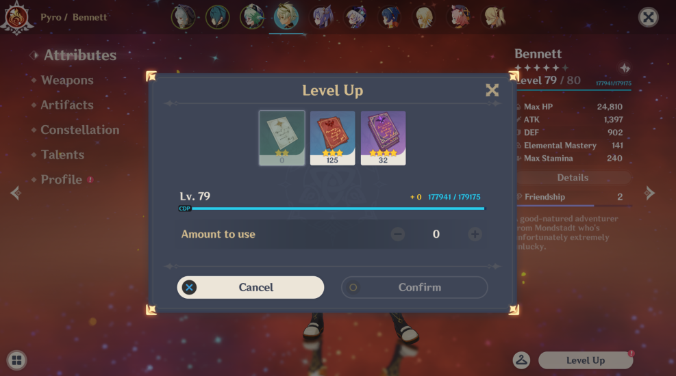 Bennett maximum talent level