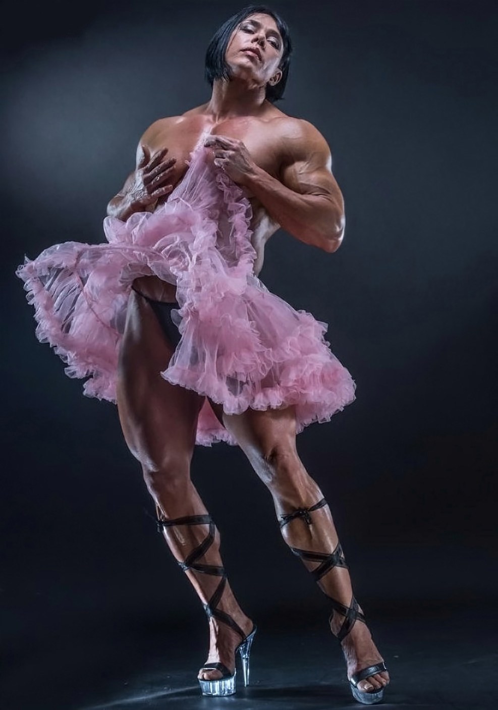 Woman Bodybuilder Rene Campbell naked