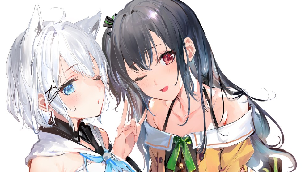 Shirakami Fubuki and Natsuiro Matsuri