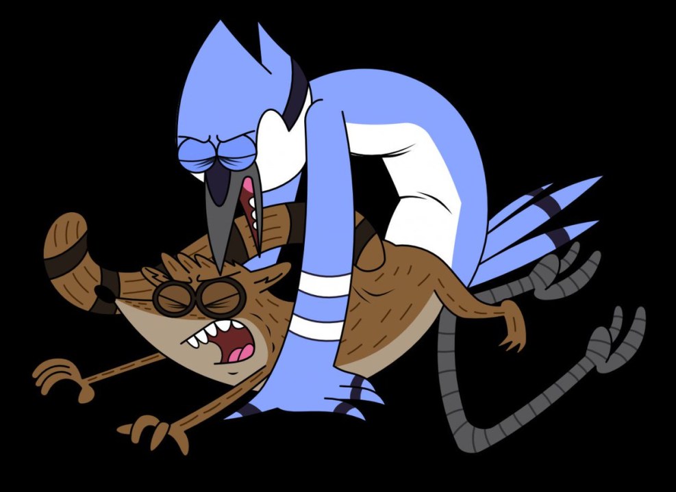Mordecai and Rigby Gay