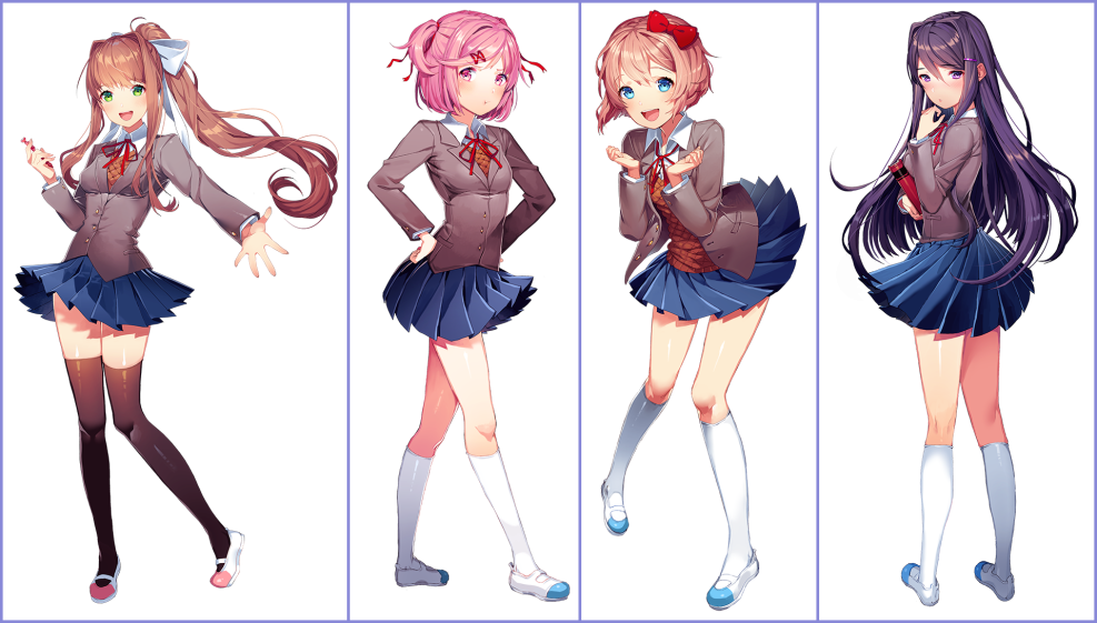 Girl with a picture on canvas