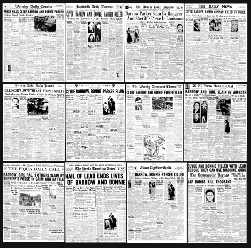 Gangster pair Bonnie and Clyde