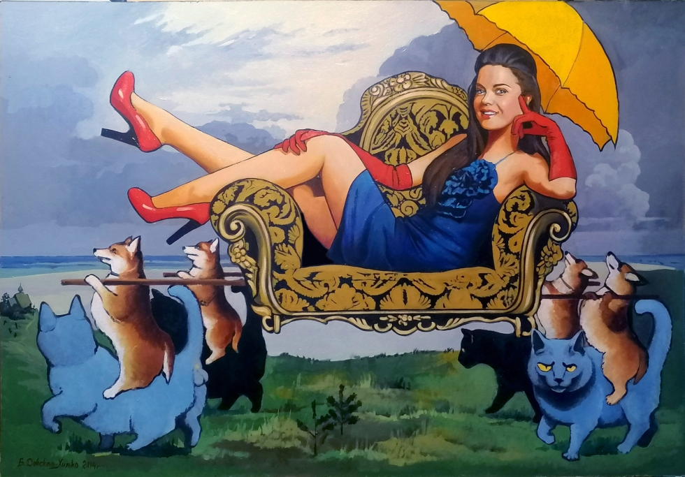 Blue anime dragon girl