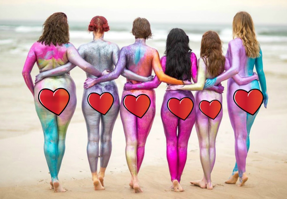 Different figures of naked women