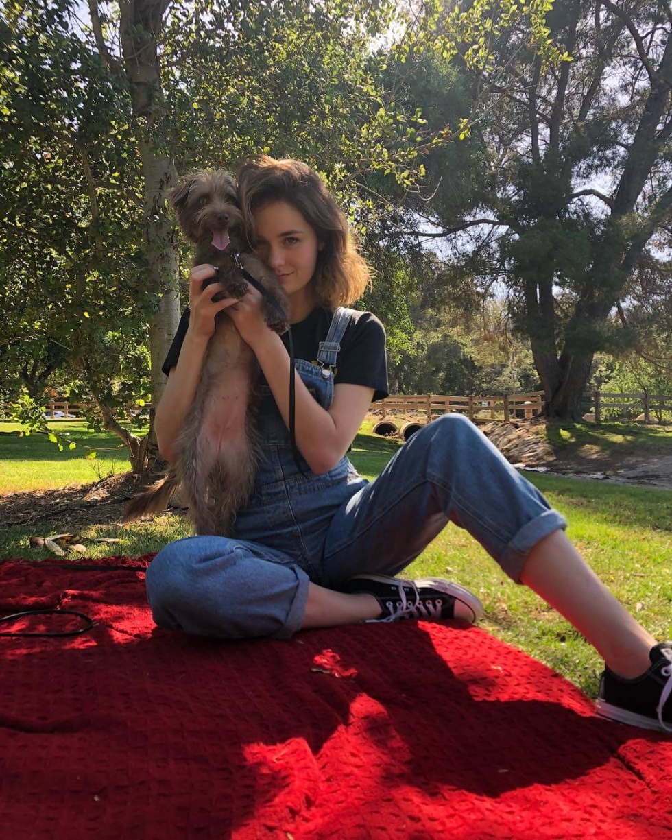 Grace Victoria Cox in a swimsuit