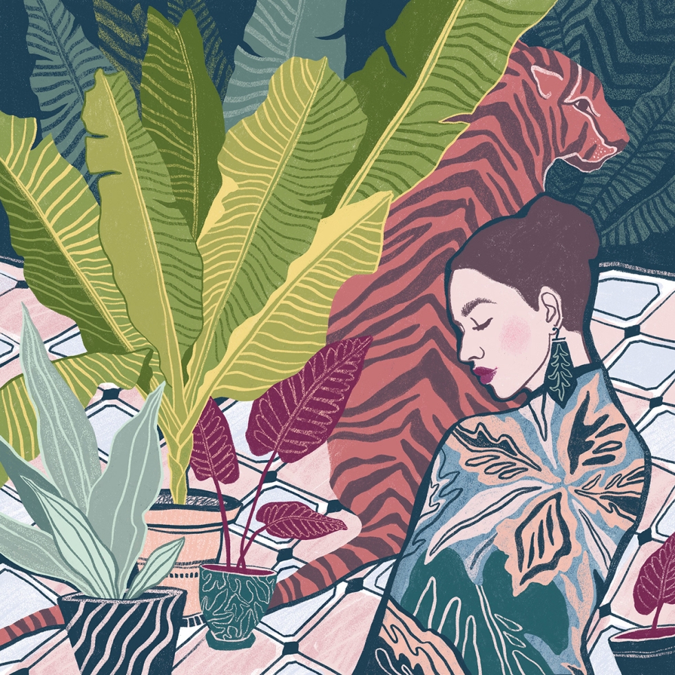 Palatin Indigo in Shibori technique