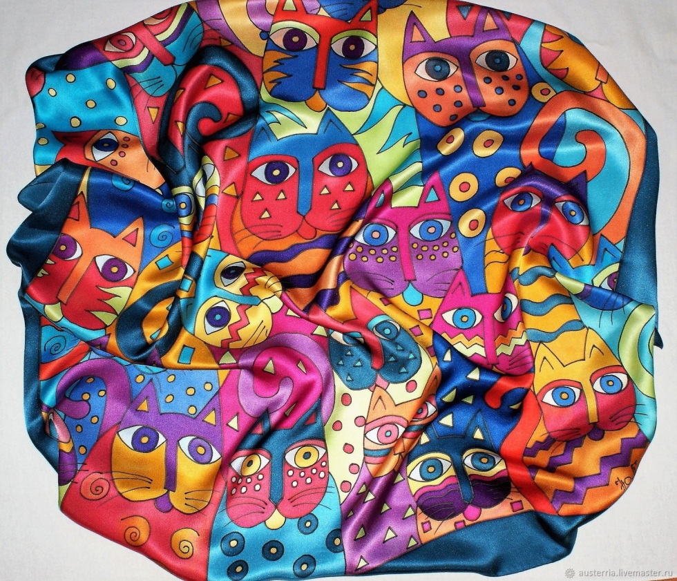 Silk scarf with ballerinas