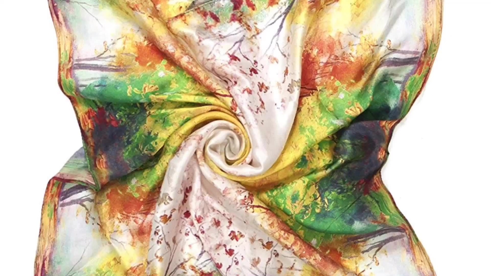 Beautiful woman in a scarf