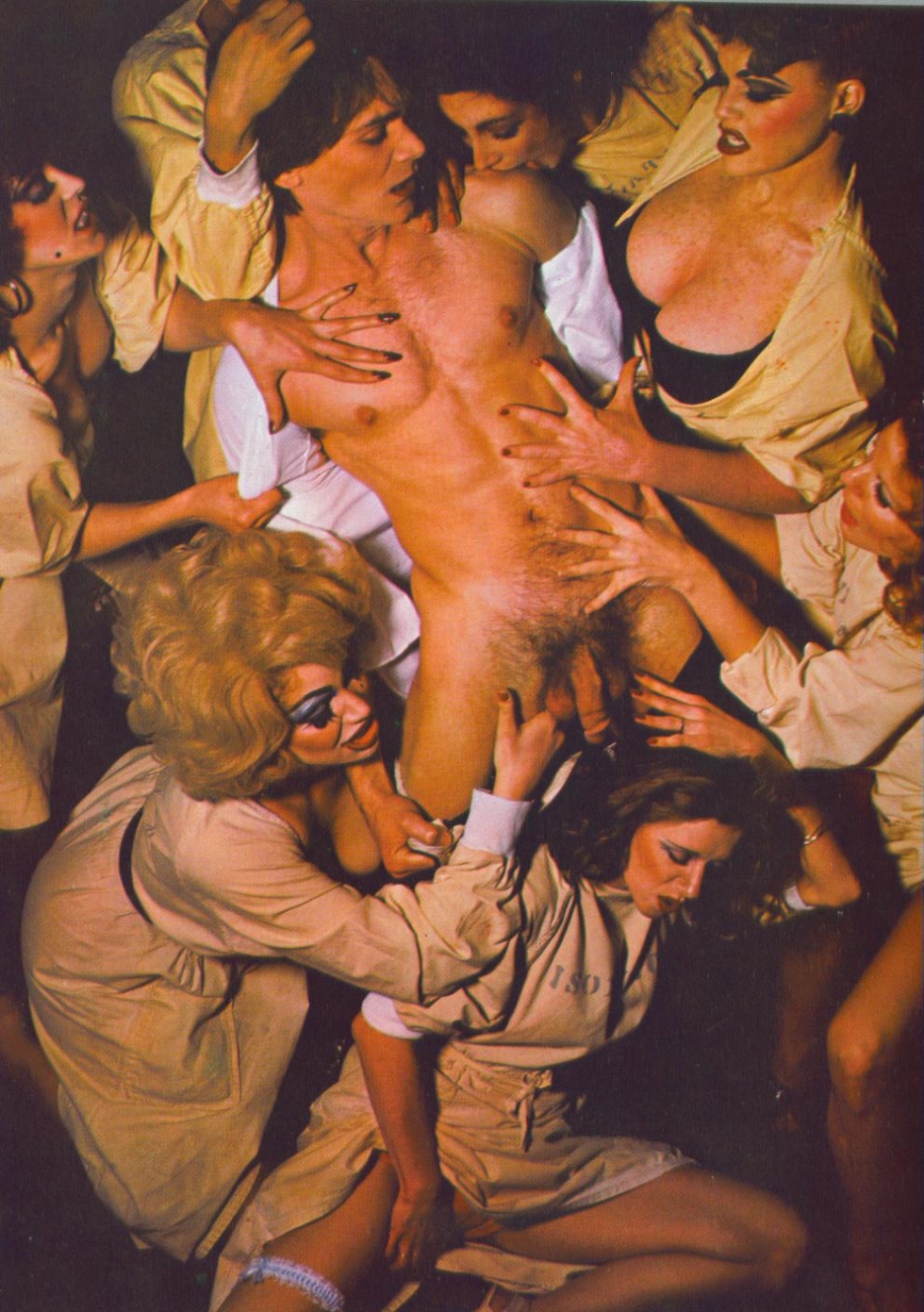 Member near the face of retro CFNM Private