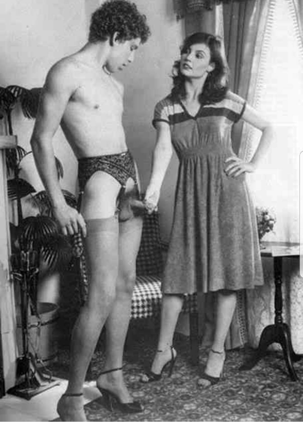 Naked men dressed women vintage