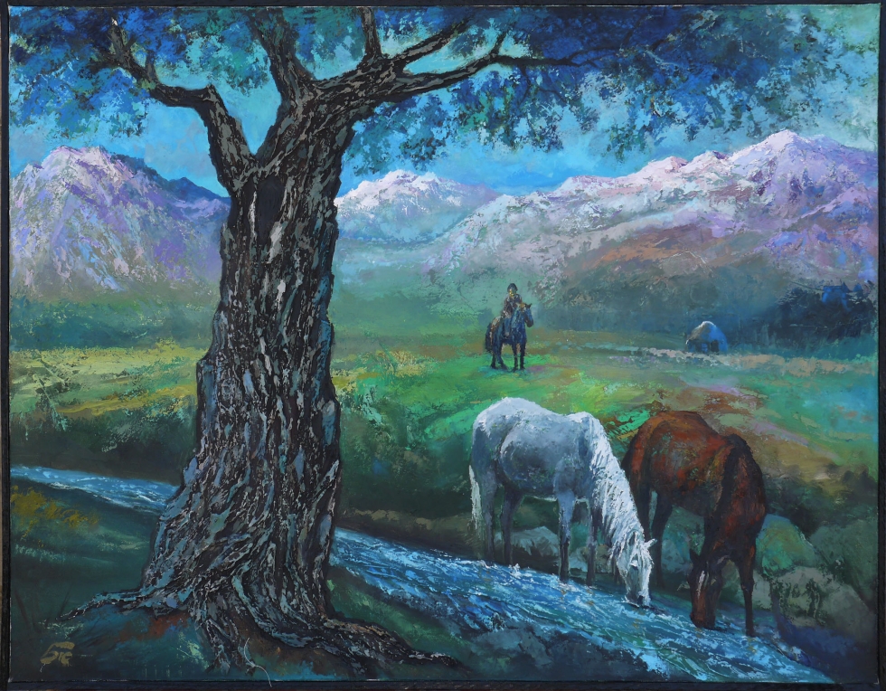 Kazakh artist Abylkhan Kasteeva