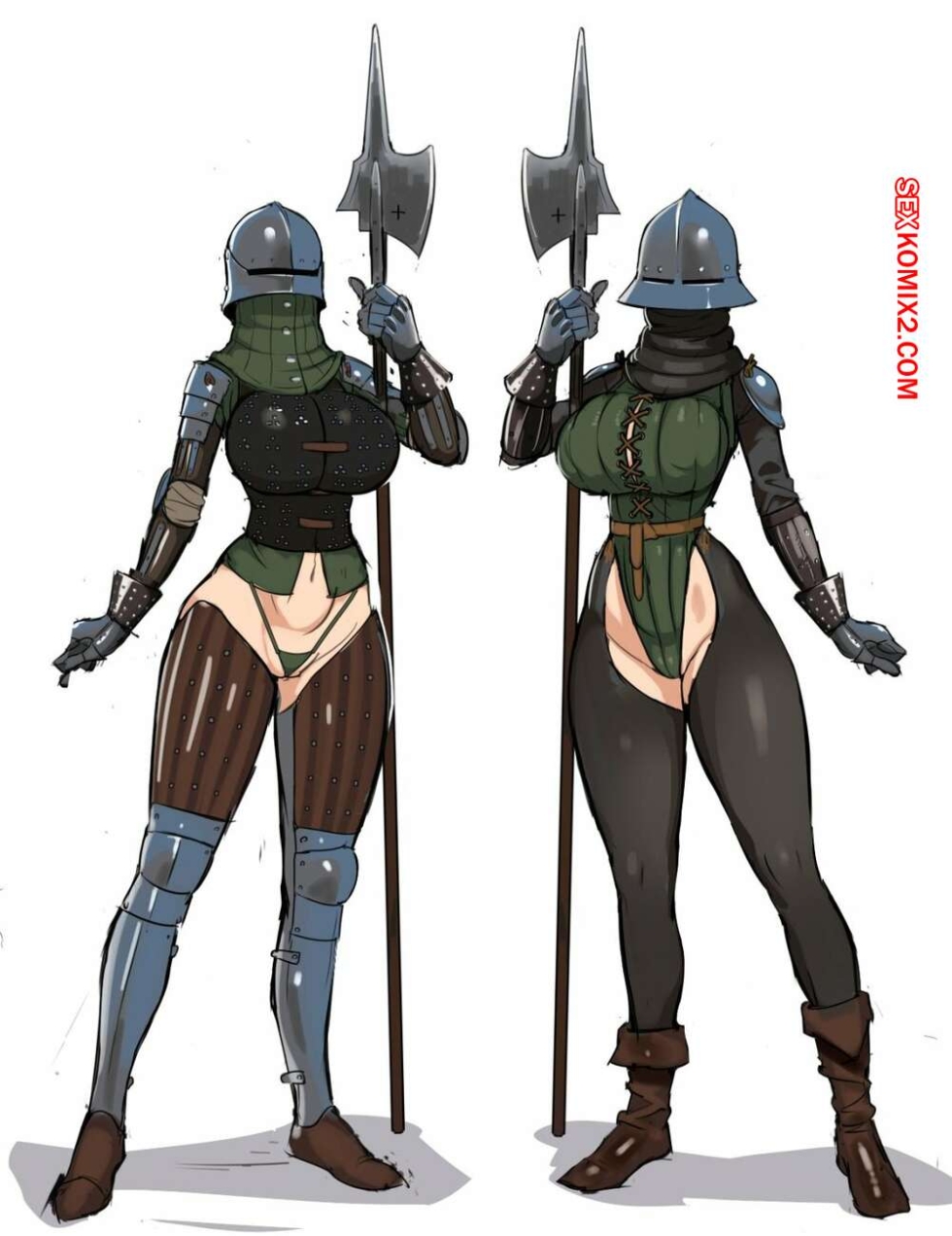 Erotic ladies in armor