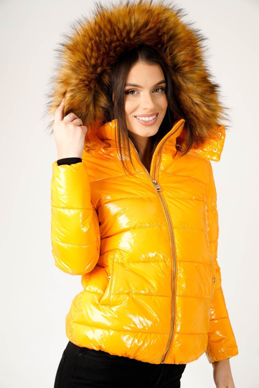 Aletta Ocean in leather leggings