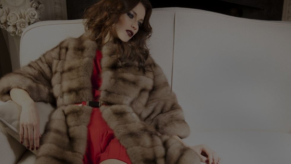 Girls in furs clipart