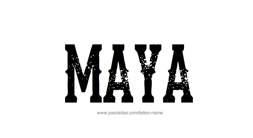 Mayan name on a transparent background for Photoshop