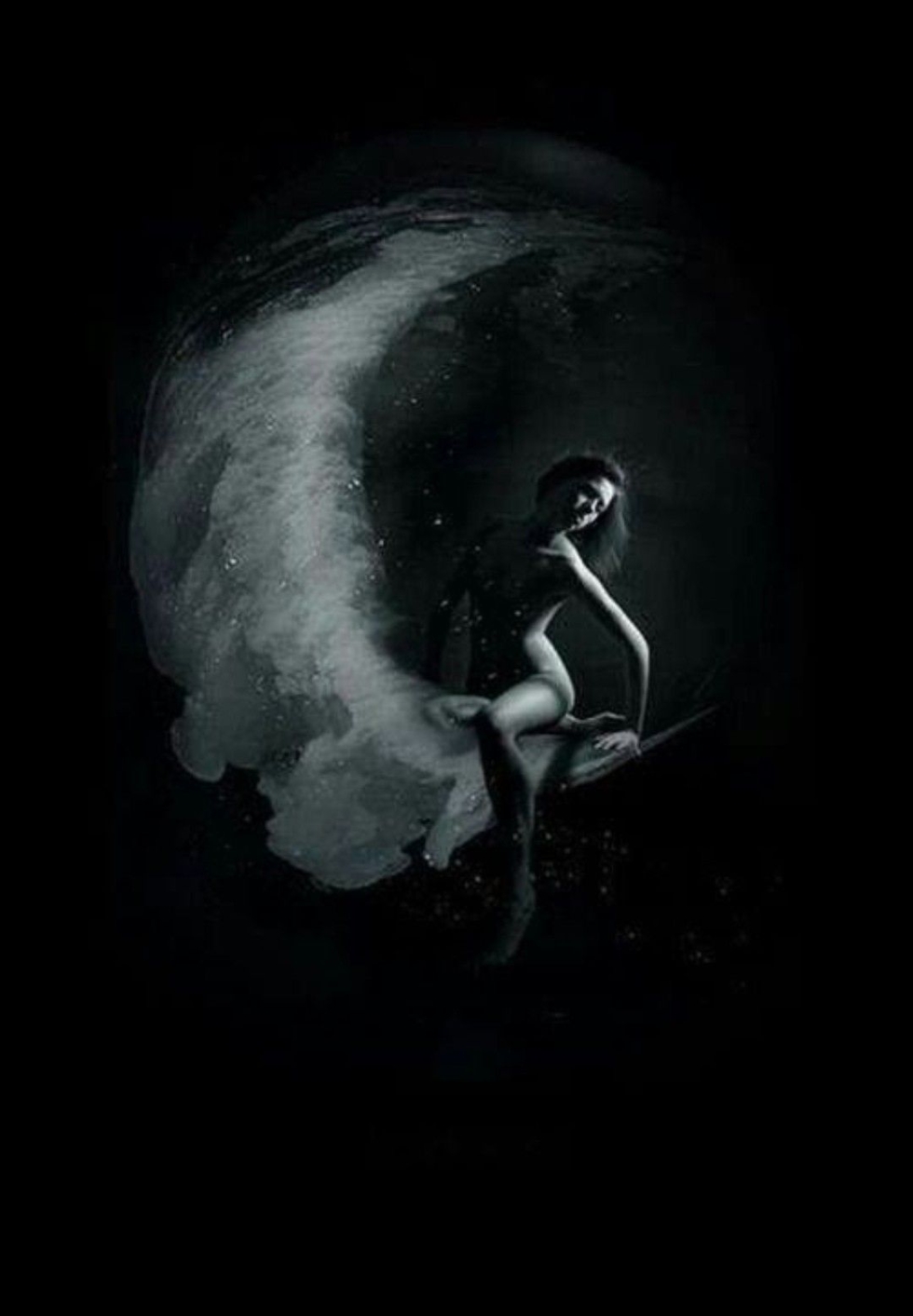 Girl and space and sea