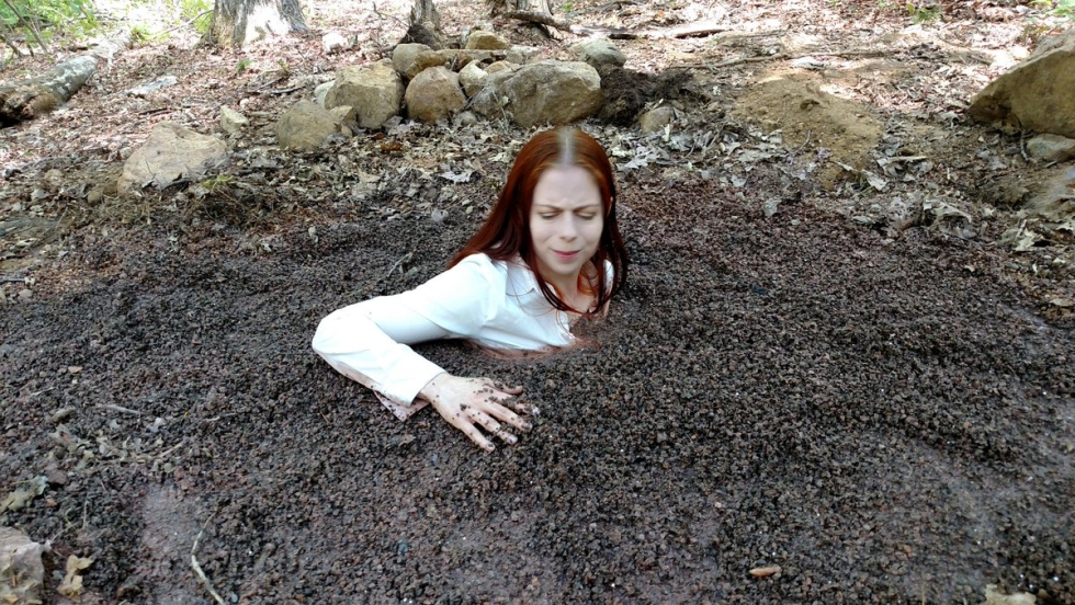 Beautiful girls in mud