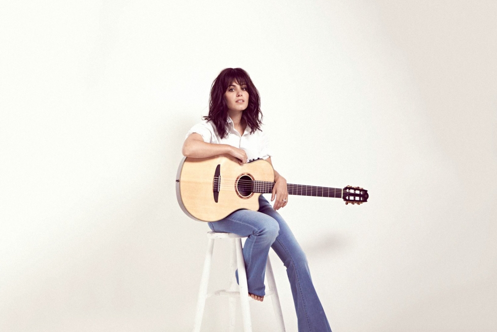 Watercolor pattern girl in a magnificent dress