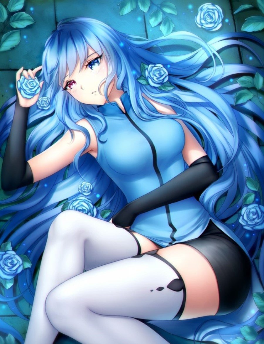Rin is blue -haired