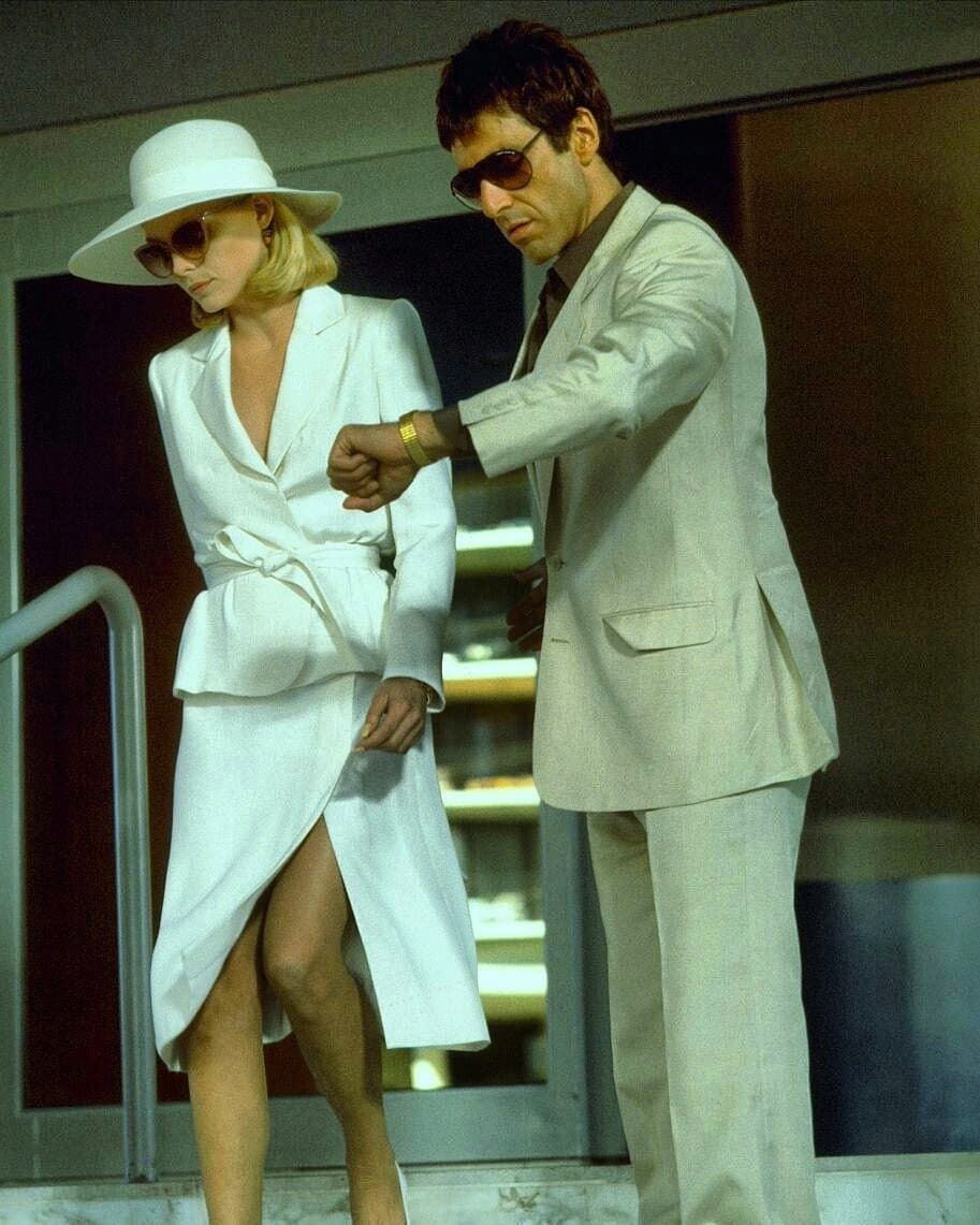 Tony Montana and Elvira Hankok
