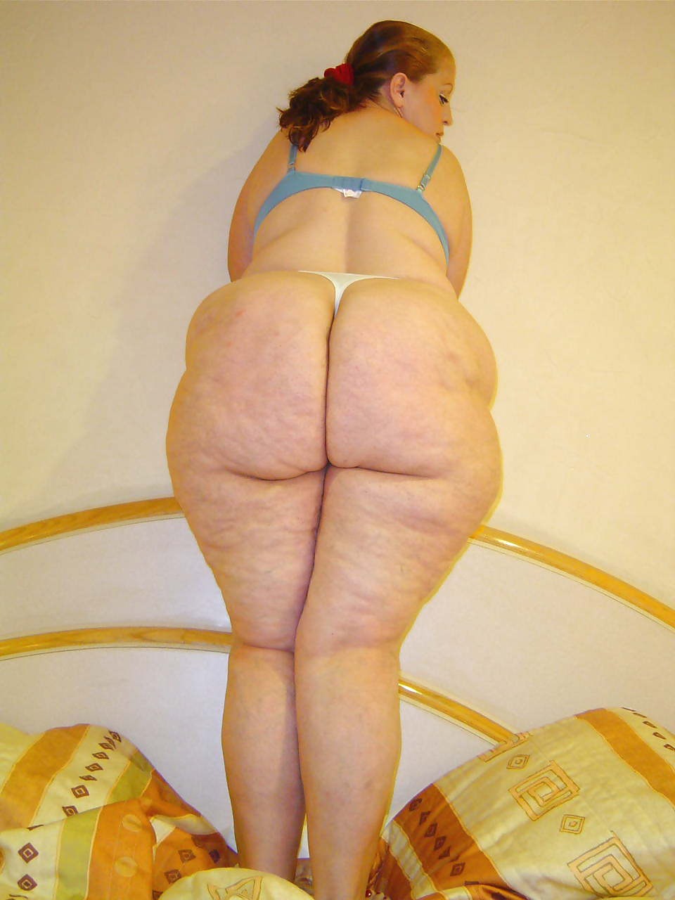 Old elderly with cellulite