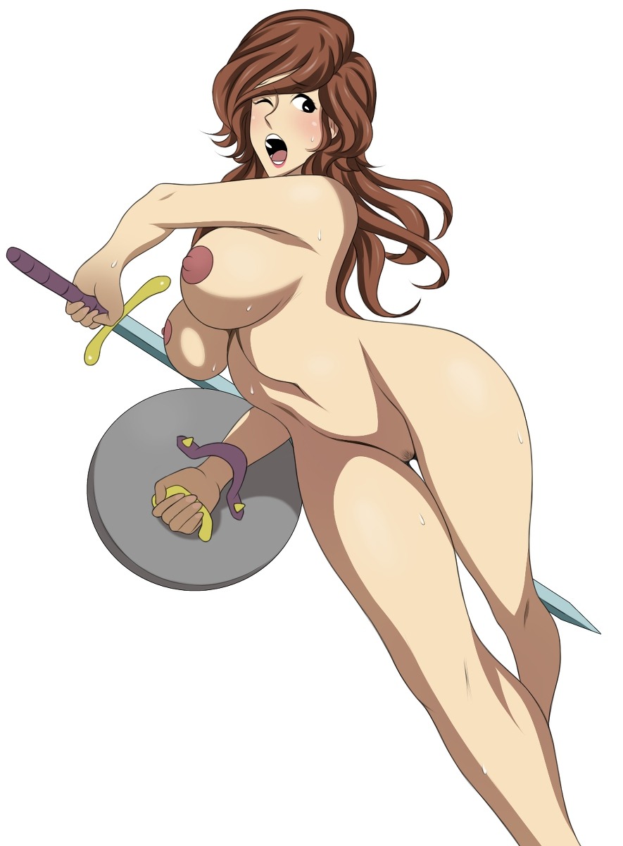 Naked Fujiko from the Cartoon Lupine