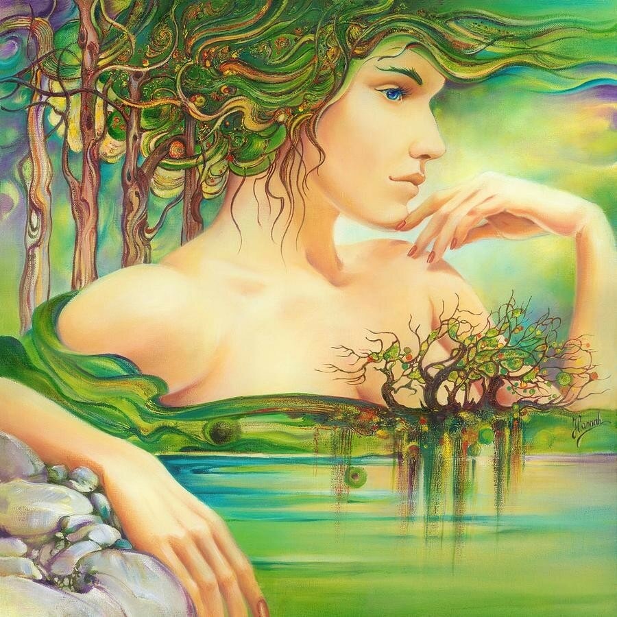 Pictures by gouache forest