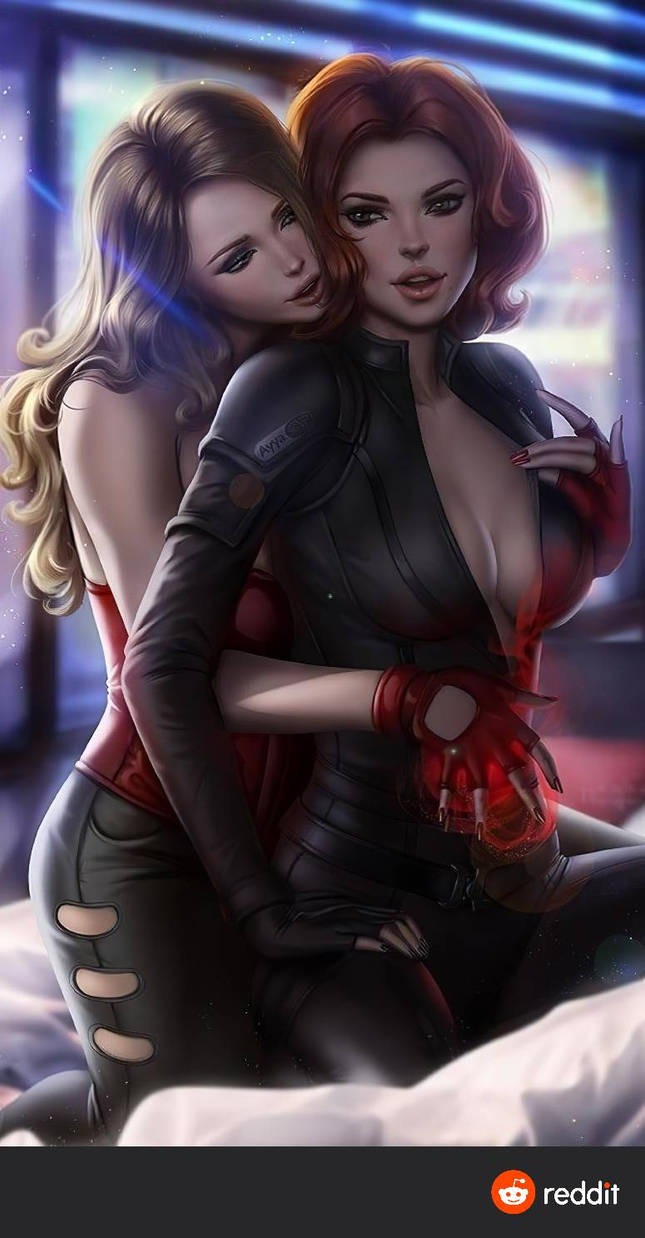 Black widow and scarlet witch