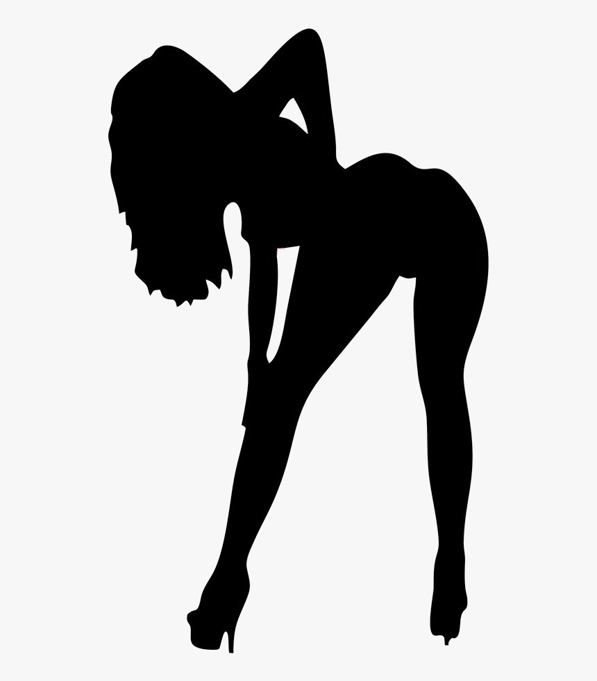 The silhouette of the girl