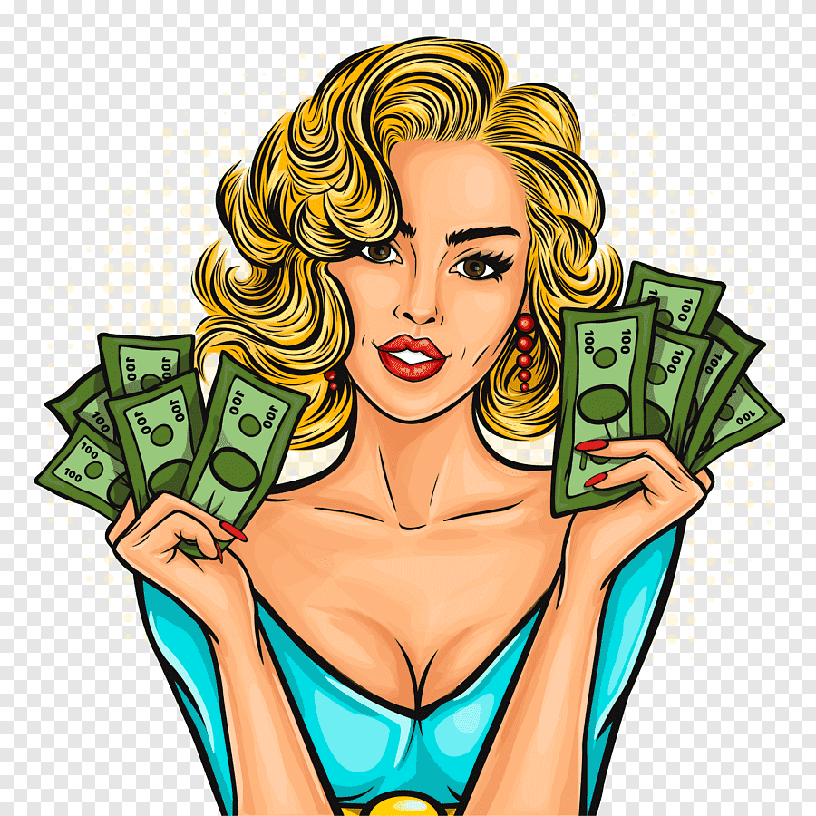 Girl with money