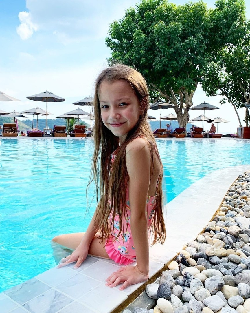 Vika Solovyova in a swimsuit