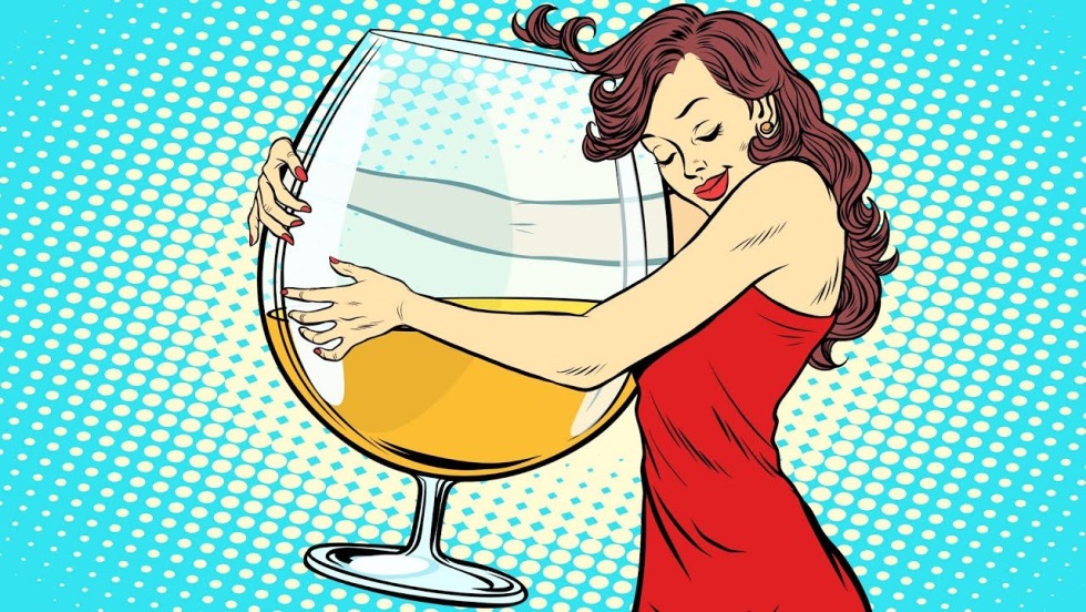 Postcards with alcohol