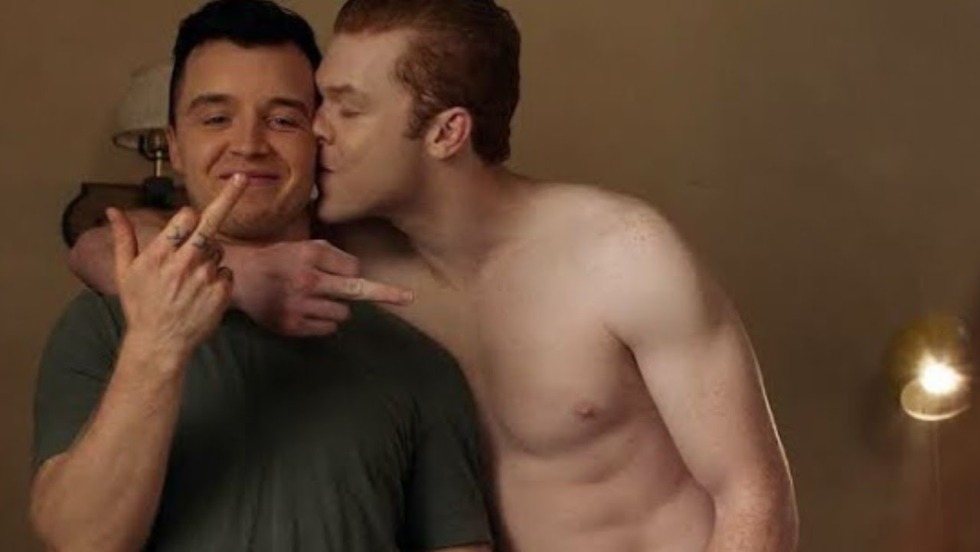 Male and women's clothing advertising