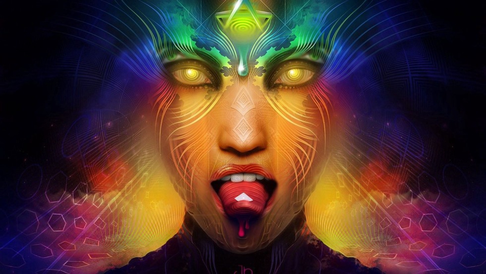 Lips with the tongue