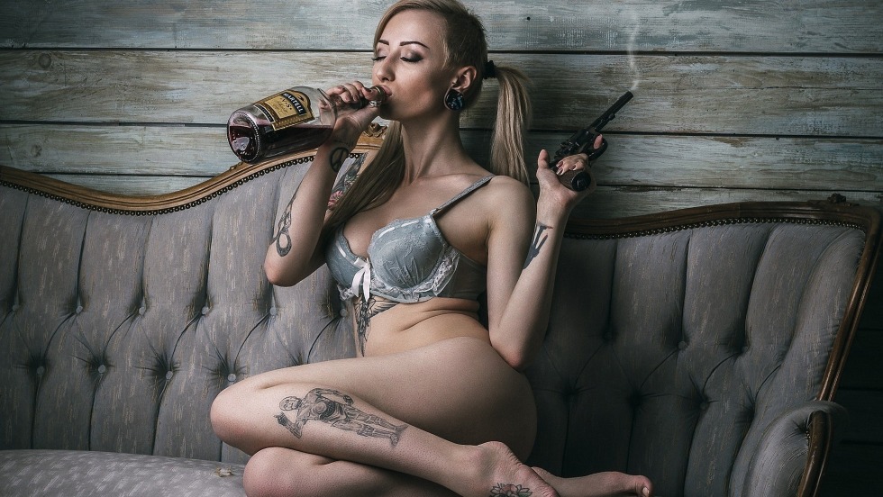 Smoking guy and girl