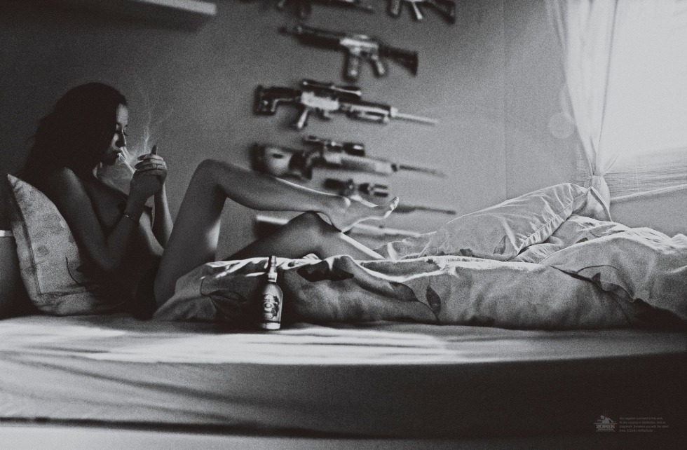 Smokes on a gas station