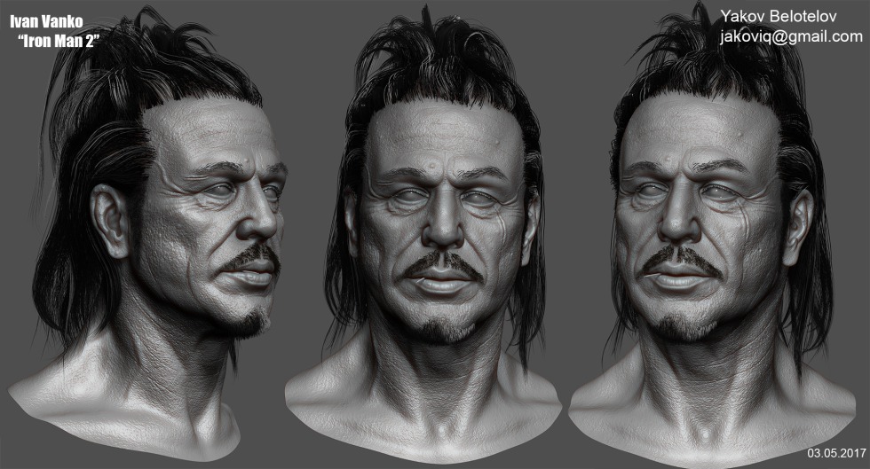 Mickey Rourke caricature