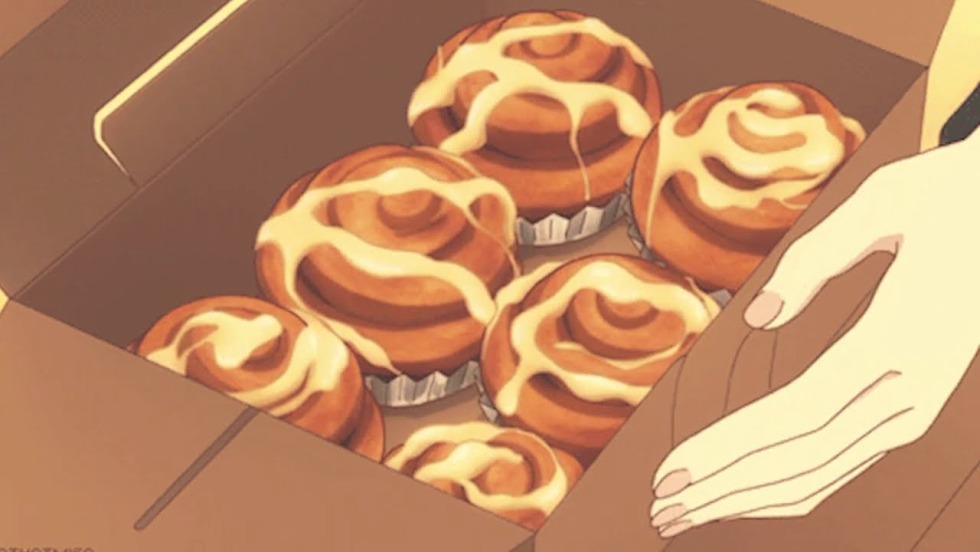 Bun with anime cinnamon