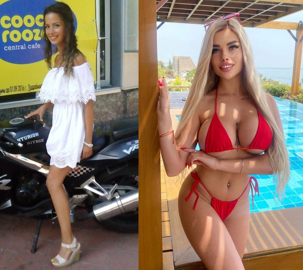 Maria Yotta in a dress