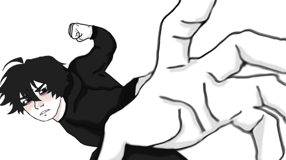 Wojak Black Hair boy