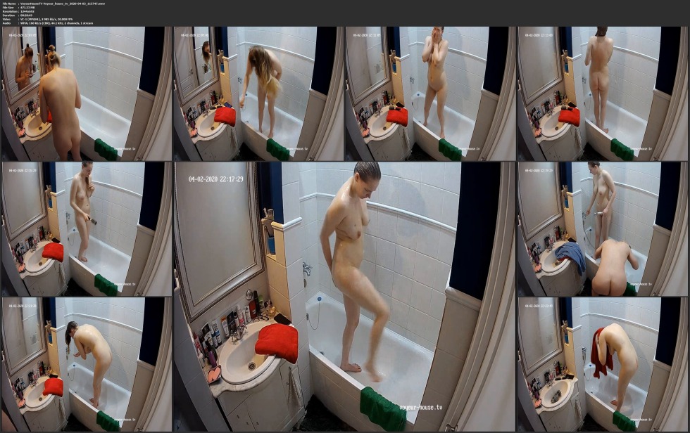 Nudists with legs spread