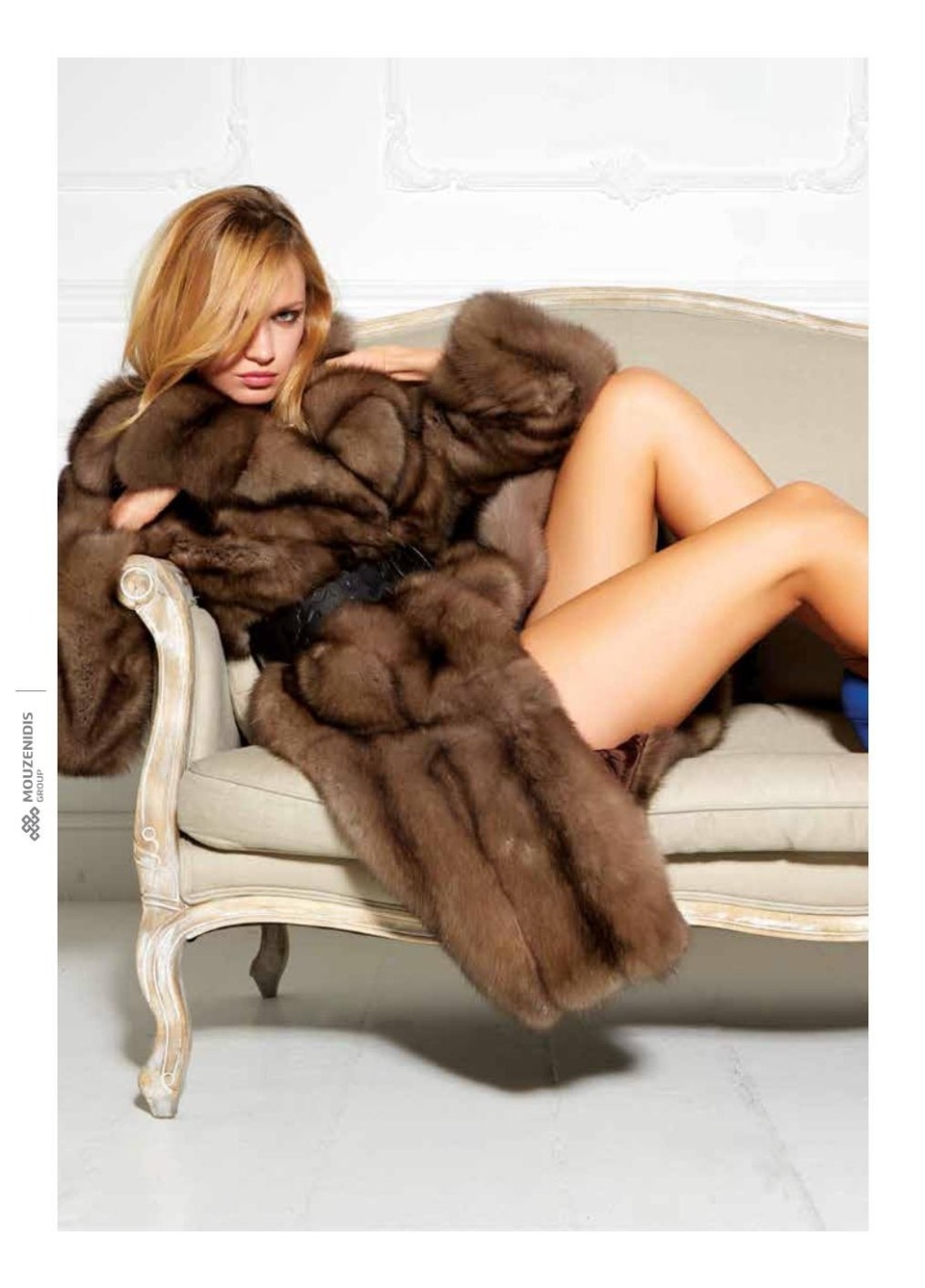 Naked in mink coats
