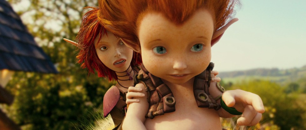 Arthur and miniputs of the village