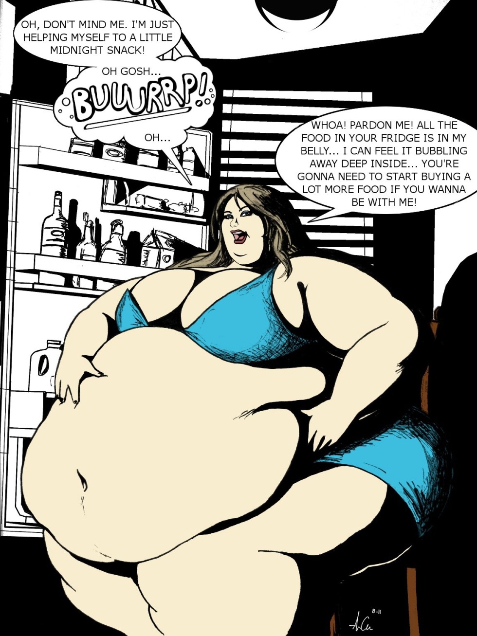 Fat Girl Furry Weight Gain Belly Inflation Feed Forced Sex